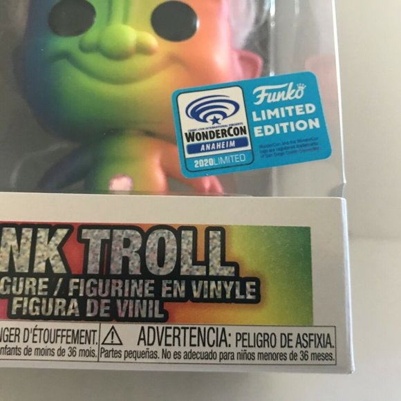 2020 Wondercon Rainbow Troll with Pink Hair Funko Pop Figure #3 - Picture 3 of 9